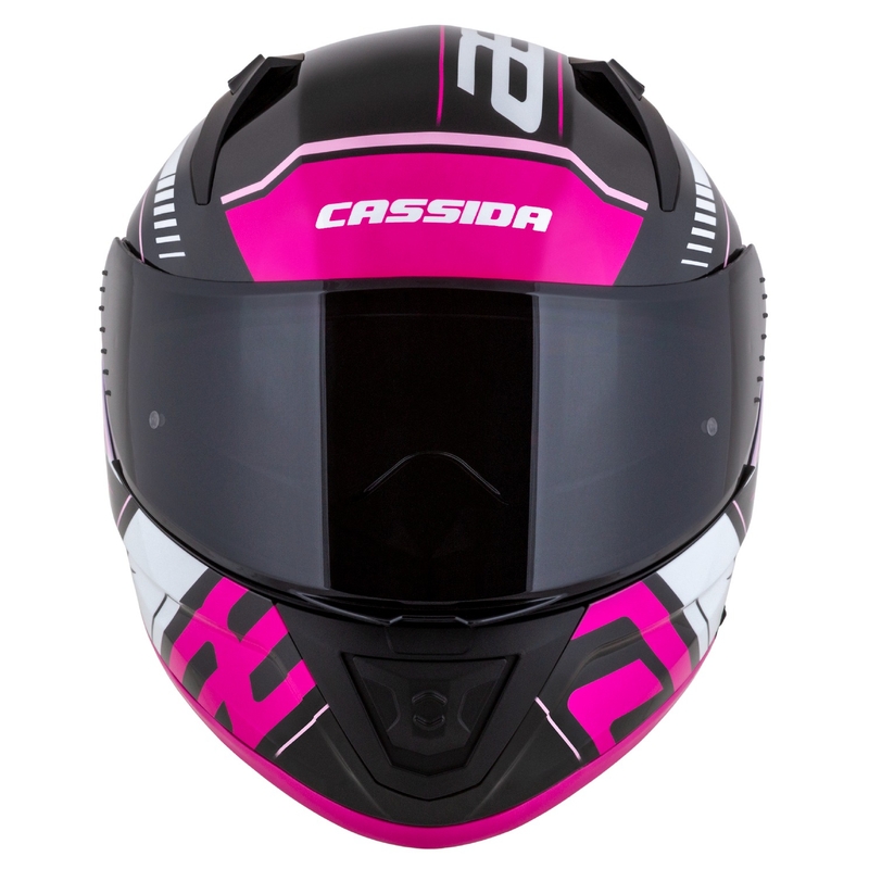 Cassida Aero Drome schwarz-rosa-weißer Integral-Motorradhelm
