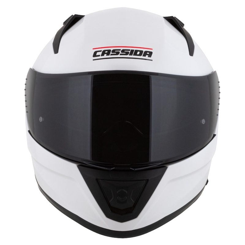 Cassida Aero Integral-Motorradhelm mattweiß-schwarz
