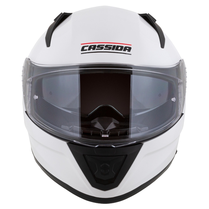 Cassida Aero Integral-Motorradhelm mattweiß-schwarz