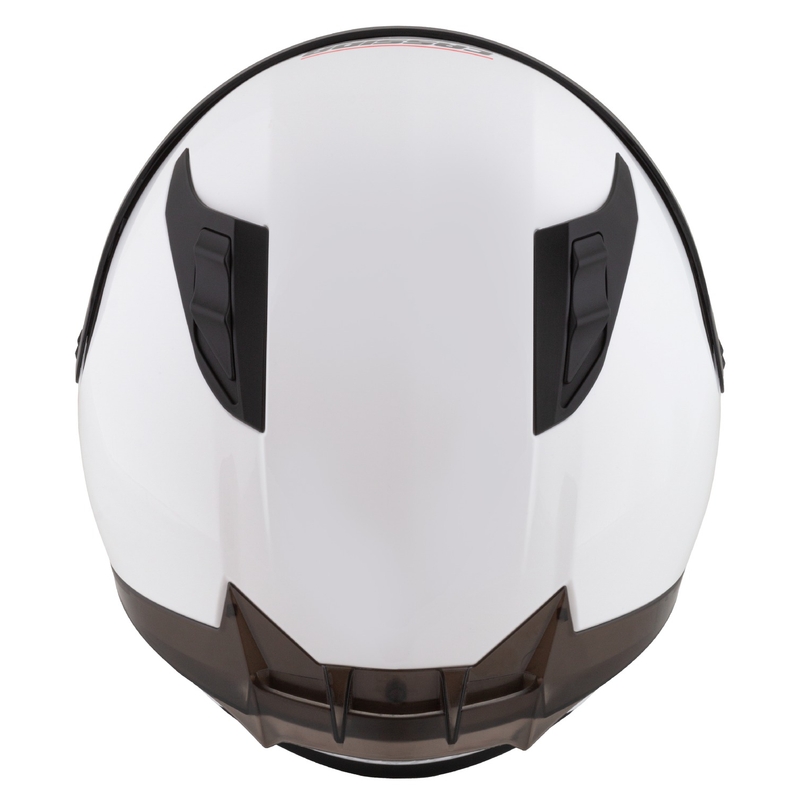 Cassida Aero Integral-Motorradhelm mattweiß-schwarz