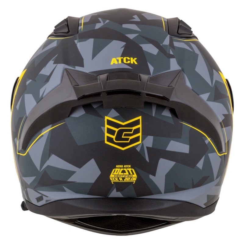 Integrierter Motorradhelm Cassida Aero camo grau-schwarz-fluo gelb