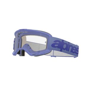 Alpinestars Vision 5 Wordmark Motocross-Brille lila mit klarem Plexiglas