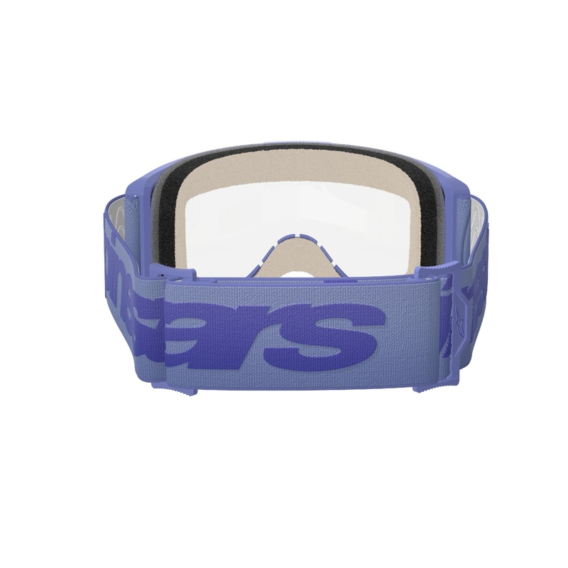 Alpinestars Vision 5 Wordmark Motocross-Brille lila mit klarem Plexiglas