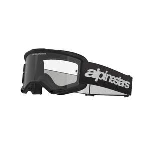 Alpinestars Vision 3 Wordmark Motocross-Brille schwarz mit klarem Plexiglas