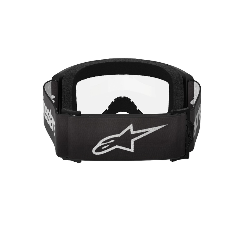 Alpinestars Vision 3 Wordmark Motocross-Brille schwarz mit klarem Plexiglas