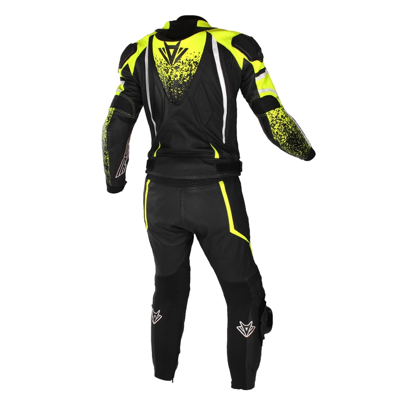 Motorradkombi RSA GT2 Schwarz-Weiß-Fluogelb Sale - II. Qualität Ausverkauf