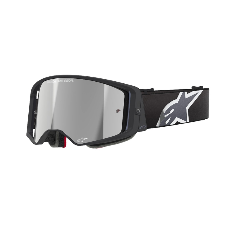 Alpinestars Supertech Corp Motocross-Brille Schwarz-Grau mit silberner Linse