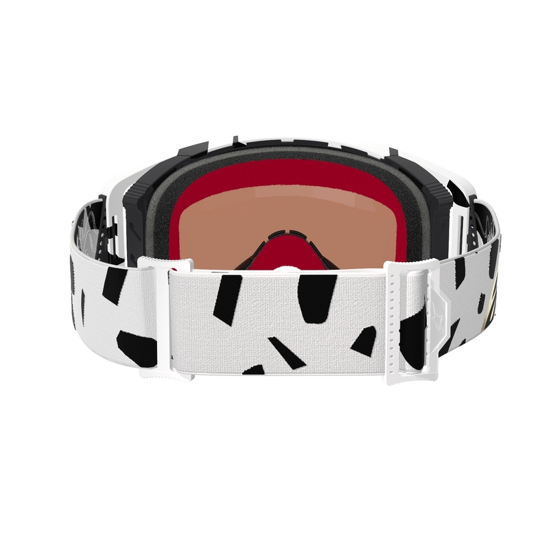 Alpinestars Supertech Corp Motocross-Brille weiß-gold mit verspiegelten goldenen Gläsern