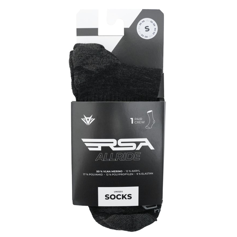 RSA Allride Merino Socken Dunkelgrau