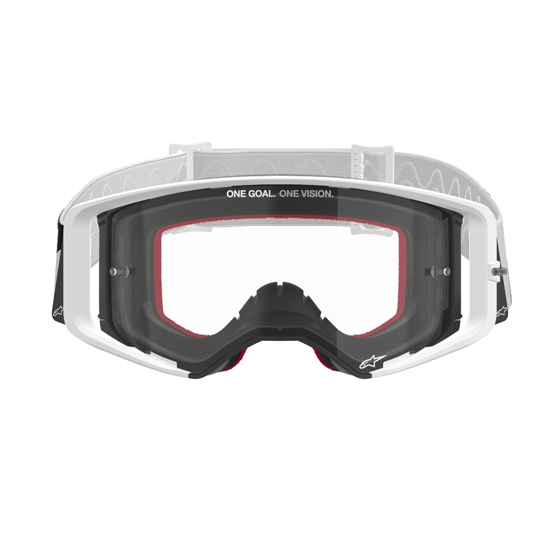 Alpinestars Supertech Corp Motocross-Brille weiß mit klarer Linse