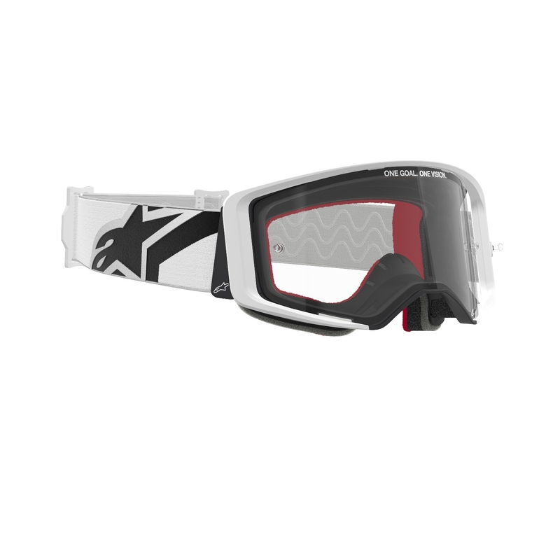 Alpinestars Supertech Corp Motocross-Brille weiß mit klarer Linse