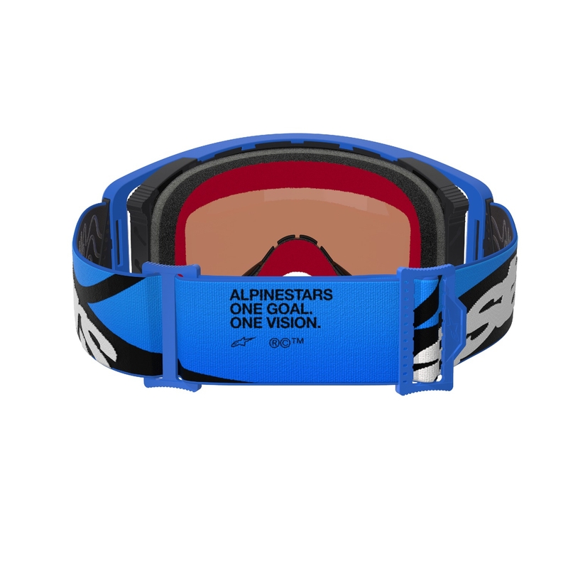 Alpinestars Supertech Stream Motocross-Brille blau mit spiegelblauer Linse