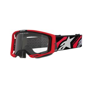 Motocross-Brille Alpinestars Vision 8 Luar rot-schwarz mit klarer Linse