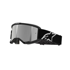 Alpinestars Vision 5 Corp Motocross-Brille schwarz mit verspiegelten silbernen Gläsern