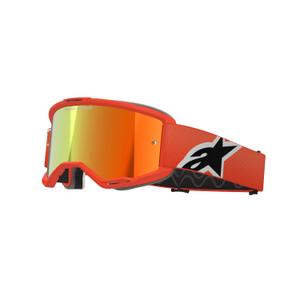 Alpinestars Vision 5 Corp Motocross-Brille orange mit verspiegelten roten Gläsern