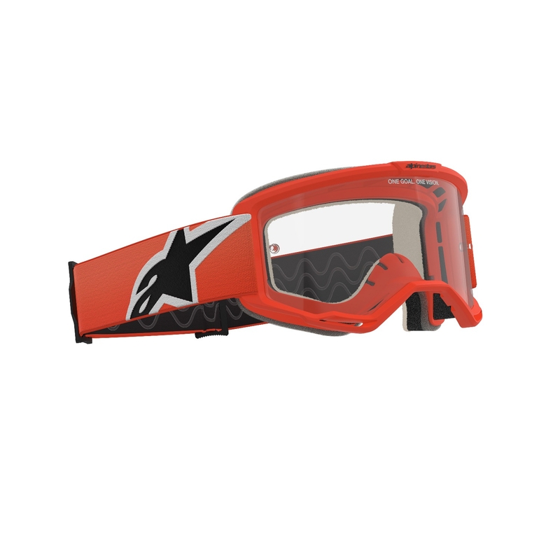 Motocross-Brille Alpinestars Vision 5 Corp orange mit klarer Linse