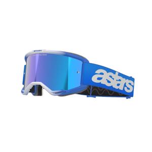 Alpinestars Vision 5 Blaze Blue Motocross-Brille mit blauen Spiegelgläsern
