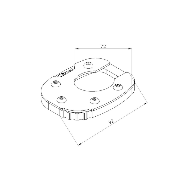 Kickstand extension PUIG schwarz für HONDA NC 750 X / XD 2021-2024, HONDA X-ADV 750 2021-2026