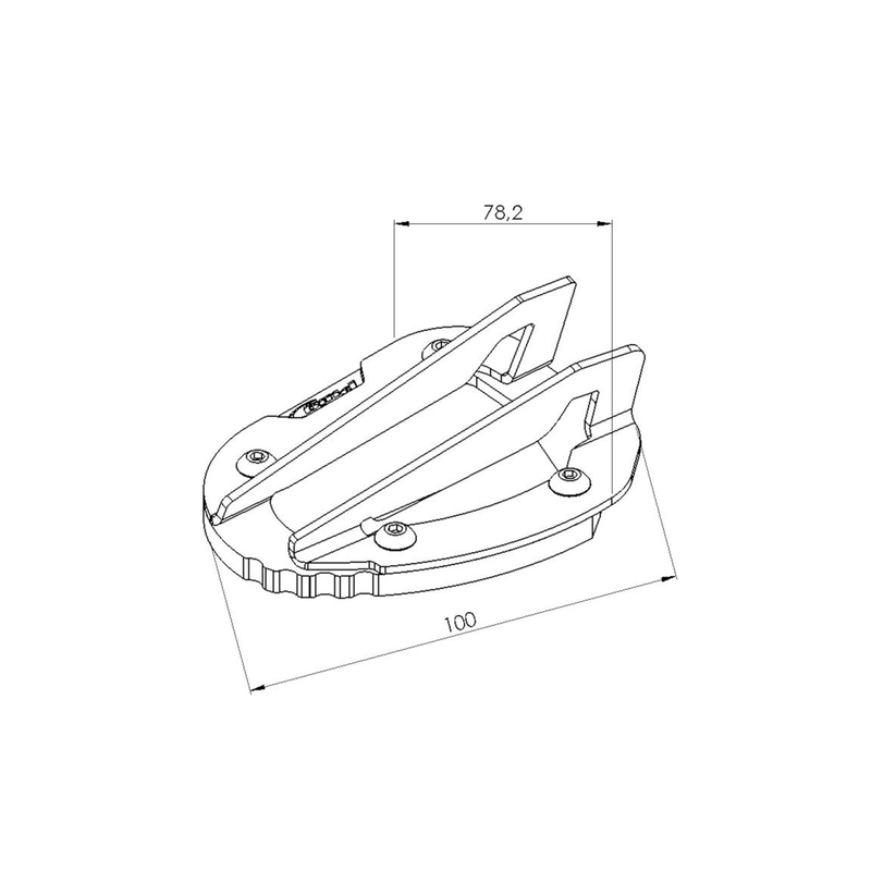 Kickstand extension PUIG schwarz für HONDA CRF 1000 L Africa Twin 2016-2019