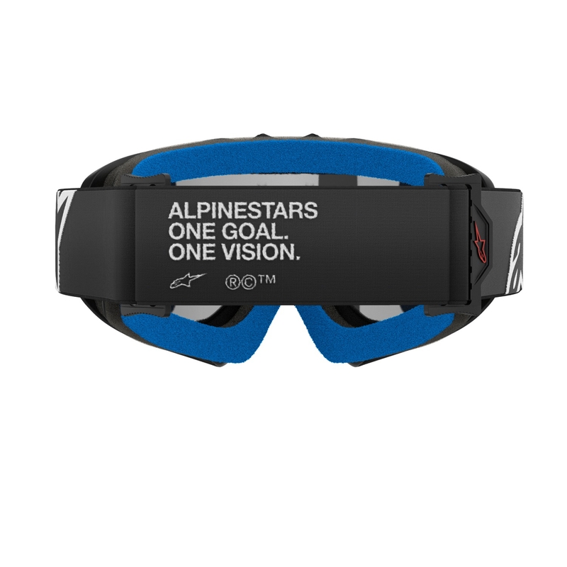 Alpinestars Vision Youth Corp Kinder-Motocross-Brille, Schwarz, mit verspiegelter silberner Linse