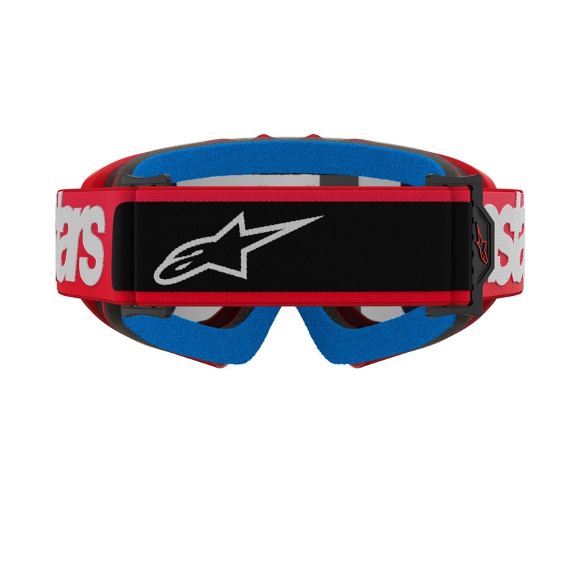 Alpinestars Vision Youth Blaze Red Motocross-Brille mit silbernen Spiegelgläsern
