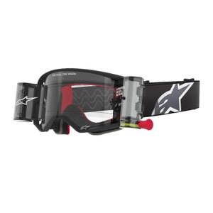 Alpinestars Supertech Corp ROLL-OFF Wide Vision Motocross-Brille schwarz-grau mit klarer Linse