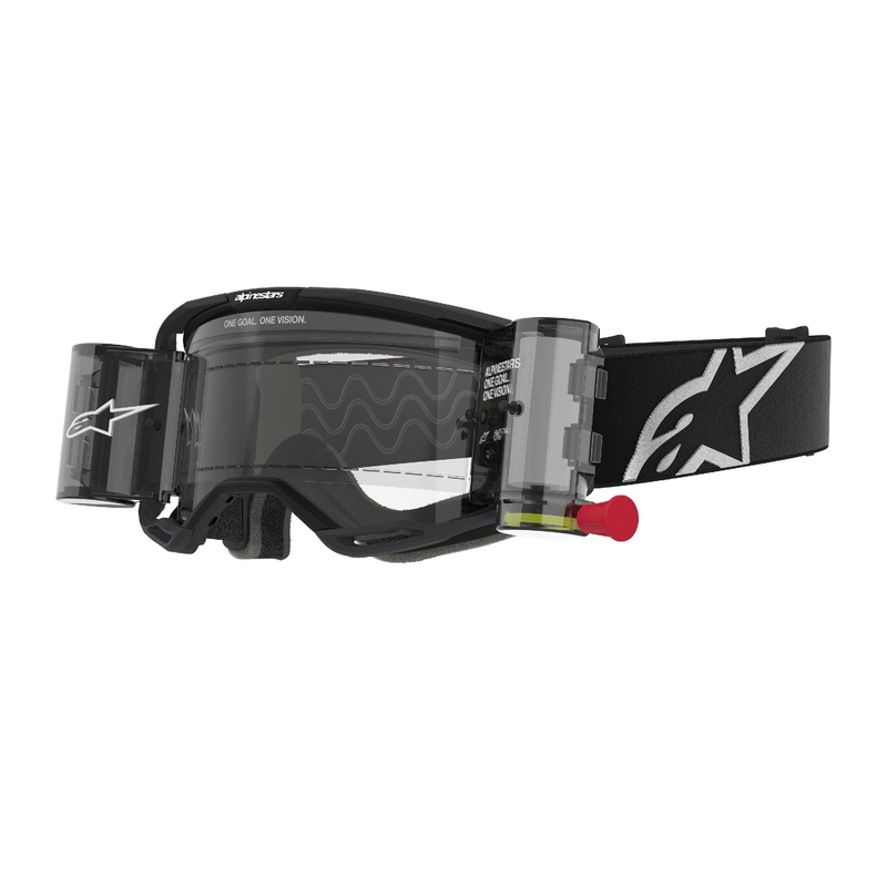 Alpinestars Vision 8 Corp ROLL-OFF Wide Vision Motocross-Brille schwarz mit klarer Linse