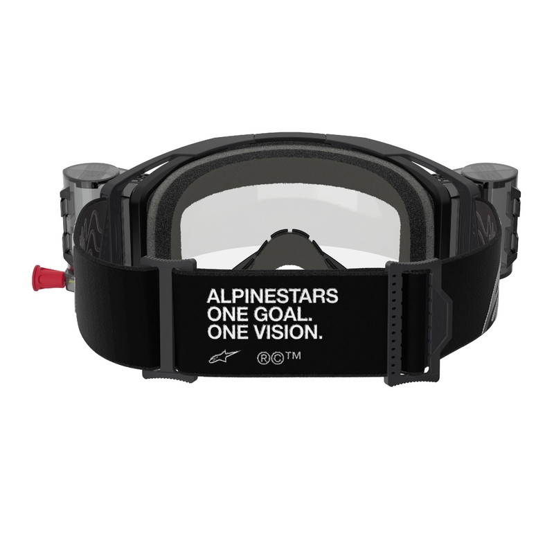Alpinestars Vision 8 Corp ROLL-OFF Wide Vision Motocross-Brille schwarz mit klarer Linse
