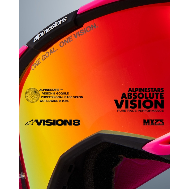 Alpinestars Vision 8 Corp ROLL-OFF Wide Vision Motocross-Brille schwarz mit klarer Linse