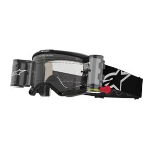 Alpinestars Vision 5 Corp ROLL-OFF Wide Vision Motocross-Brille schwarz mit klarer Linse