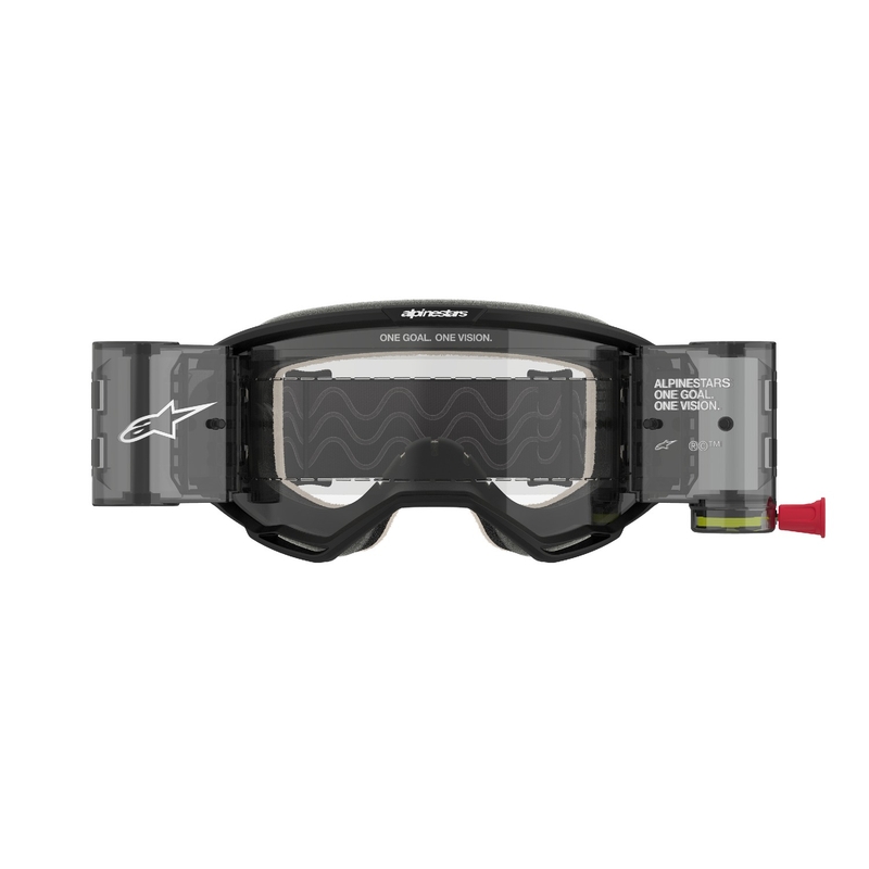 Alpinestars Vision 5 Corp ROLL-OFF Wide Vision Motocross-Brille schwarz mit klarer Linse