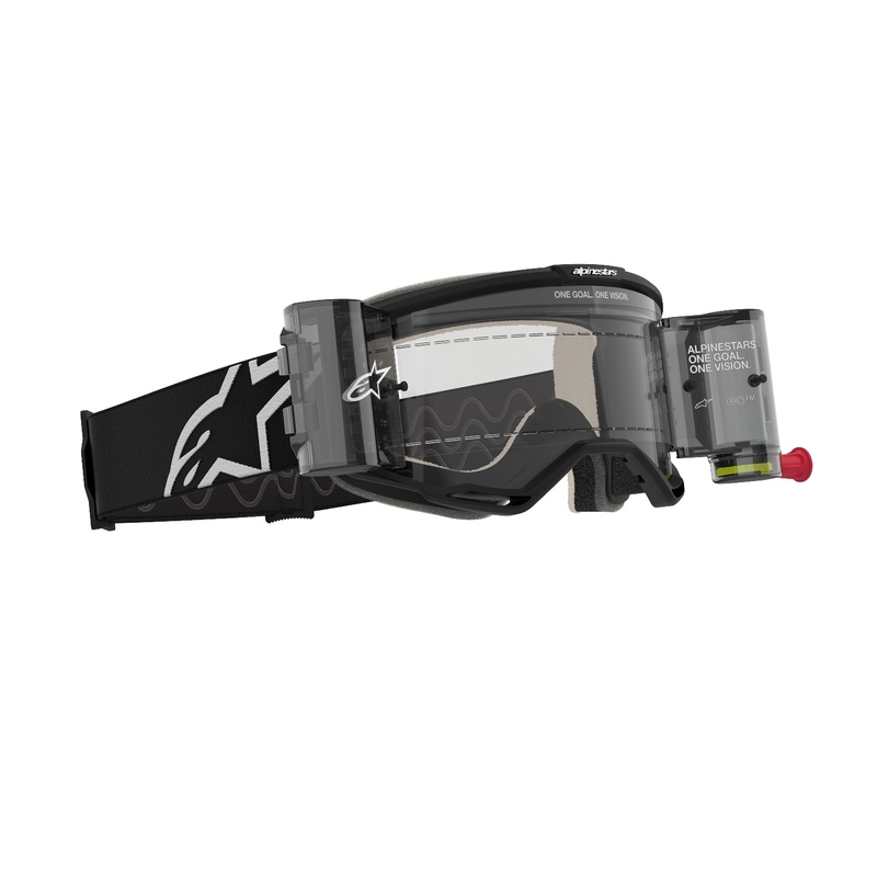 Alpinestars Vision 5 Corp ROLL-OFF Wide Vision Motocross-Brille schwarz mit klarer Linse