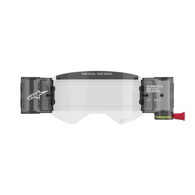 Alpinestars Roll-Off Wide Vision Ersatzset für Supertech-Brillen, klares Plexiglas mit Mica-Abziehstiften