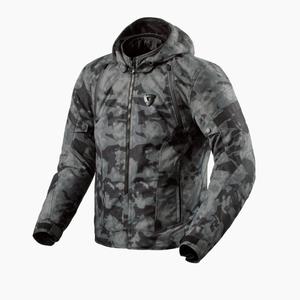 Damen-Motorradjacke Revit Flare 3 H2O Camo Dunkelgrau