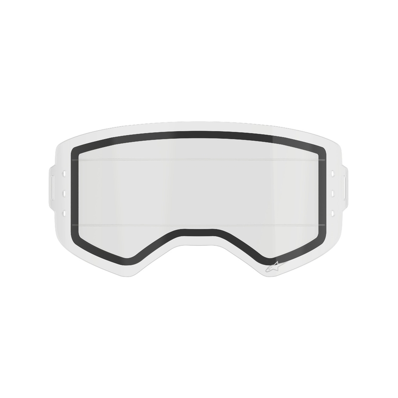 Plexiglas für Alpinestars Supertech-Brille mit doppeltem Antibeschlag für das Roll-Off-System klar