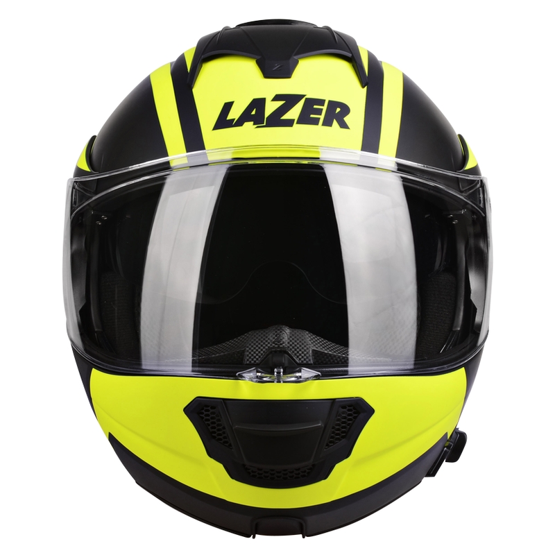 Motorrad-Klapphelm Lazer Lugano Z-Generation schwarz-fluo gelb