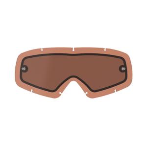 Kinder-Plexiglas für Alpinestars Vision Youth Doppel-Antifog-Brille Orange-Braun-Afterburn