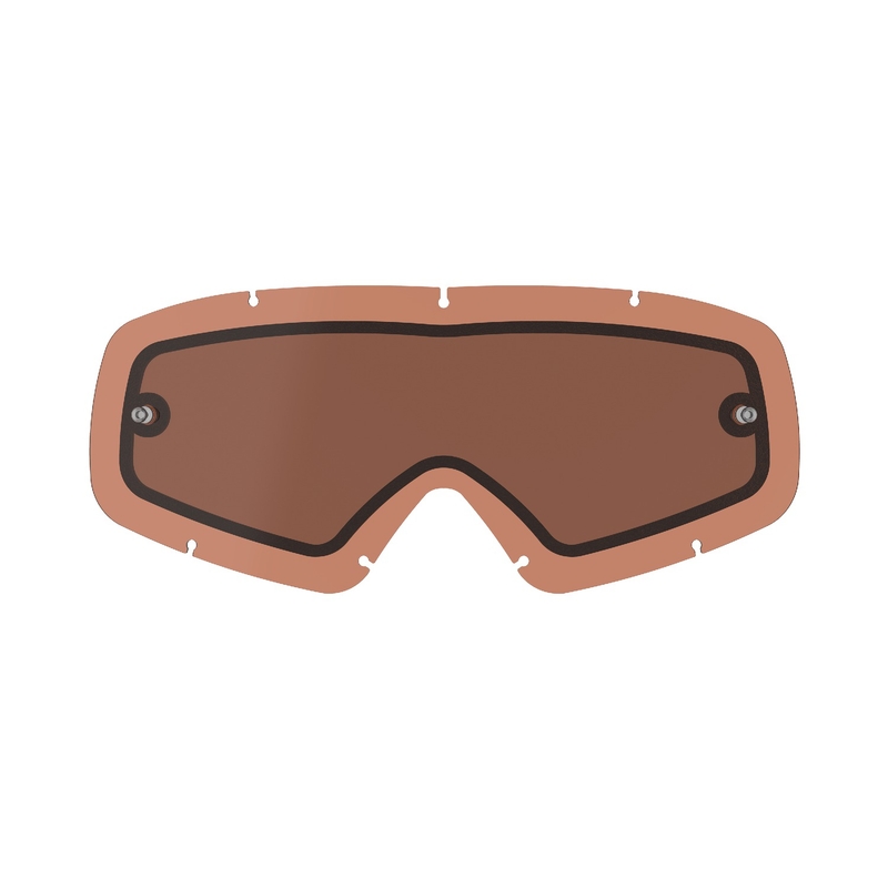 Kinder-Plexiglas für Alpinestars Vision Youth Doppel-Antifog-Brille Orange-Braun-Afterburn