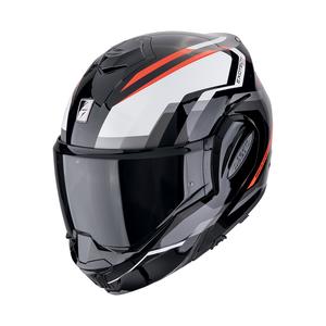 Klappbarer Motorradhelm Scorpion EXO-TECH EVO FURIO schwarz-rot