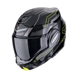 Klappbarer Motorradhelm Scorpion EXO-TECH EVO CONQUER schwarz-fluo gelb