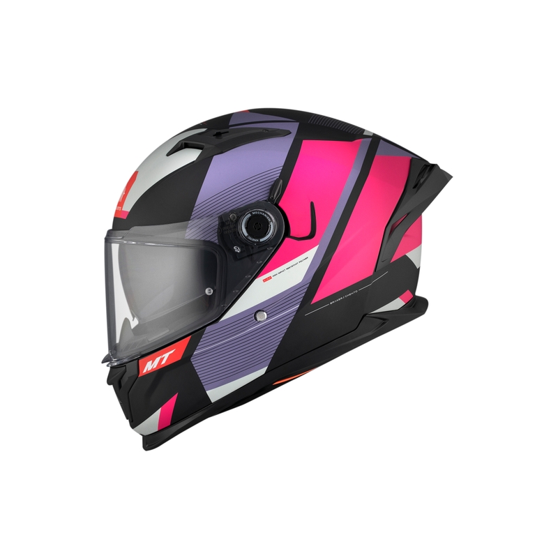 Integrierter Motorradhelm MT BRAKER CHENTO B9 rosa-lila-weiß - II. Qualität