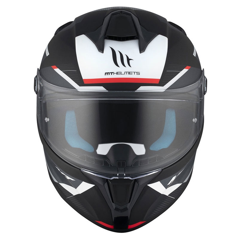 Integrierter Motorradhelm MT TARGO S KAY B2 mattschwarz-grau-weiß - II. Qualität