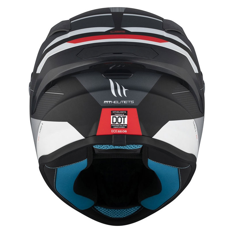 Integrierter Motorradhelm MT TARGO S KAY B2 mattschwarz-grau-weiß - II. Qualität