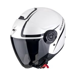 Offener Motorradhelm Scorpion EXO-CITY II INTERCITY weiß-schwarz