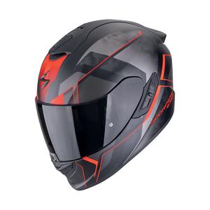 Integrierter Motorradhelm Scorpion EXO-1400 EVO II AIR INTENSIO mattschwarz-rot