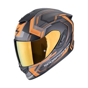 Integrierter Motorradhelm Scorpion EXO-1400 EVO II AIR LINART mattschwarz-orange