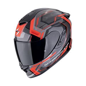 Integrierter Motorradhelm Scorpion EXO-1400 EVO II AIR LINART schwarz-rot