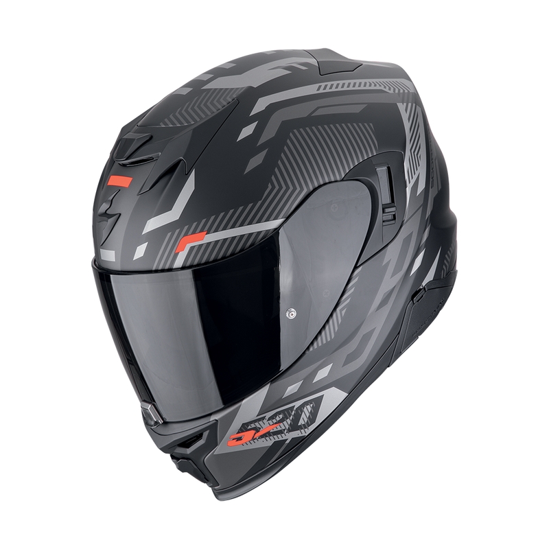 Integrierter Motorradhelm Scorpion EXO-520 EVO AIR RANKA mattschwarz-silber-rot Ausverkauf