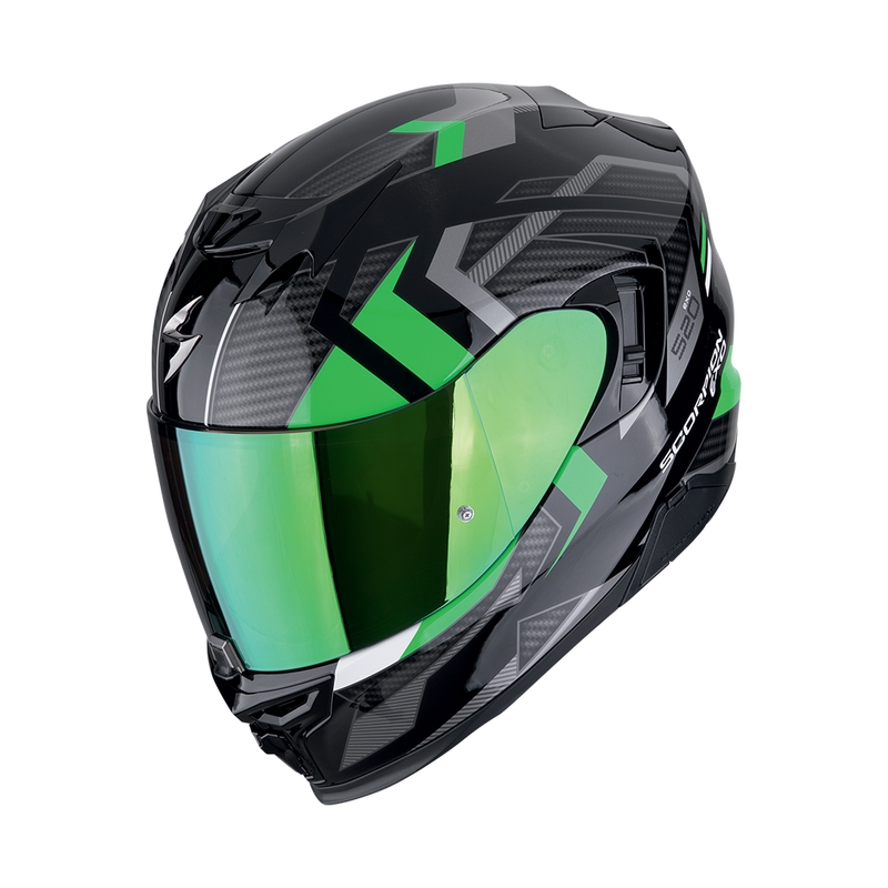 Integrierter Motorradhelm Scorpion EXO-520 EVO AIR SENSUS schwarz-grün Ausverkauf