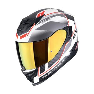 Integrierter Motorradhelm Scorpion EXO-520 EVO AIR LENA mattweiß-silber-rot